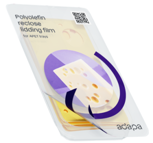 adapa lidding po reclose peel top film apet cheese