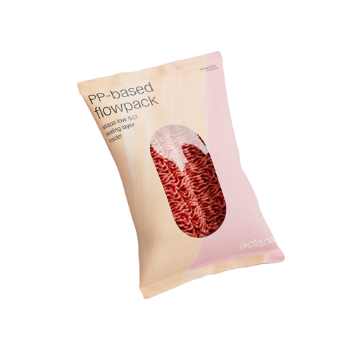 adapa pp flowpack minced meat pillow pouch flatbag
